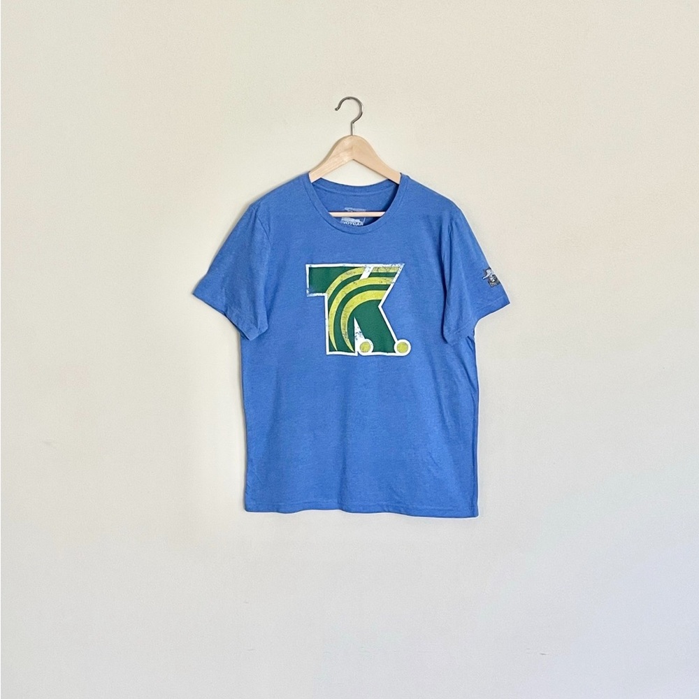 Indycar Racing Tony Kanaan TK Graphic Blue T Shirt AJ Foyt Coyote Men’s Sz Large